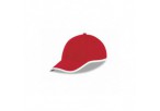 US Basic New Jersey 6 Panel Cap - Red