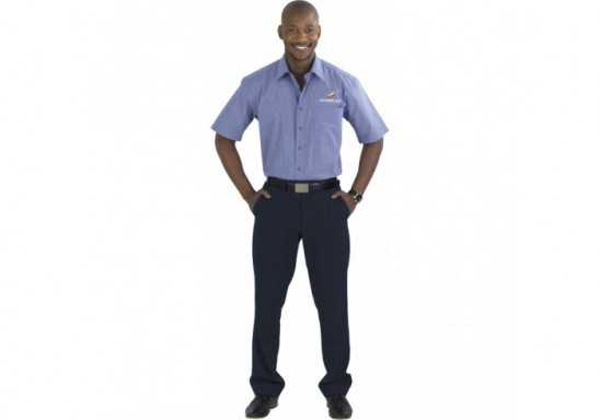 Micro Check Mens Short Sleeve Shirt