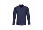 US Basic Mens Long Sleeve Elemental Golf Shirt - Navy