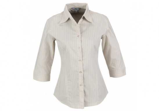 Manhattan Ladies Striped 3/4 Sleeve Shirt