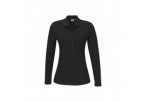 US Basic Ladies Long Sleeve Elemental Golf Shirt - Black