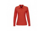 US Basic Ladies Long Sleeve Elemental Golf Shirt - Red