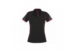 Ladies Razor Golf Shirt - Black With Red