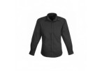 US Basic Mens Long Sleeve Milano Shirt - Black