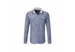 US Basic Mens Long Sleeve Windsor Shirt - Light Blue