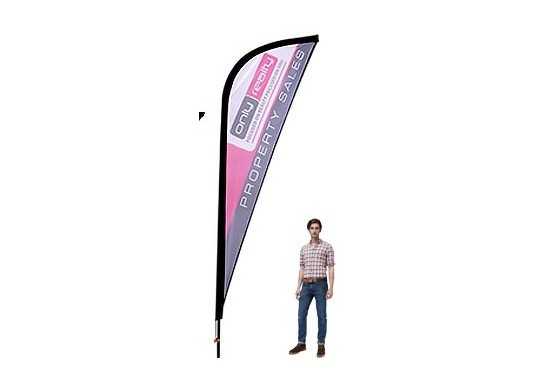 Sharkfin Banners-4m Double Sided