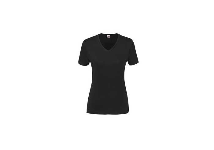 US Basic Ladies Super Club 165 V-Neck T-Shirt - Black