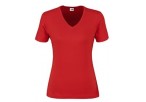 US Basic Ladies Super Club 165 V-Neck T-Shirt - Red