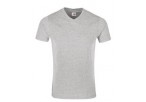 US Basic Mens Michigan Melange V-Neck T shirt-Grey