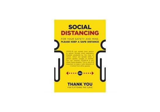 Jupiter A0 Social Distance Poster - Per Unit