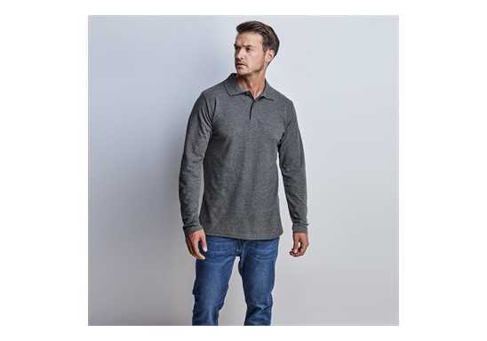 US Basic Mens Long Sleeve Elemental Golf Shirt